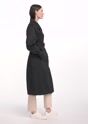 Long black women's coat-style jacket KURDT-0512-99(W25)