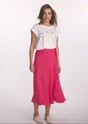 Coral women's skirt with ruffles SPCDT-0107-18(W25)