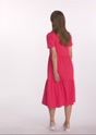 Cotton coral mid-calf dress SUKDT-0223-18(W25)