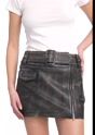 Leather mini skirt SPCDS-0074-2825(W25)