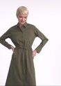 Long sleeve khaki dress SUKDT-0230-55(W25)